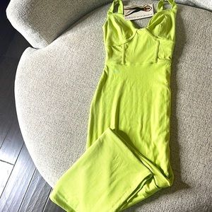 SNATCHED BUSTIER MIDI DRESS